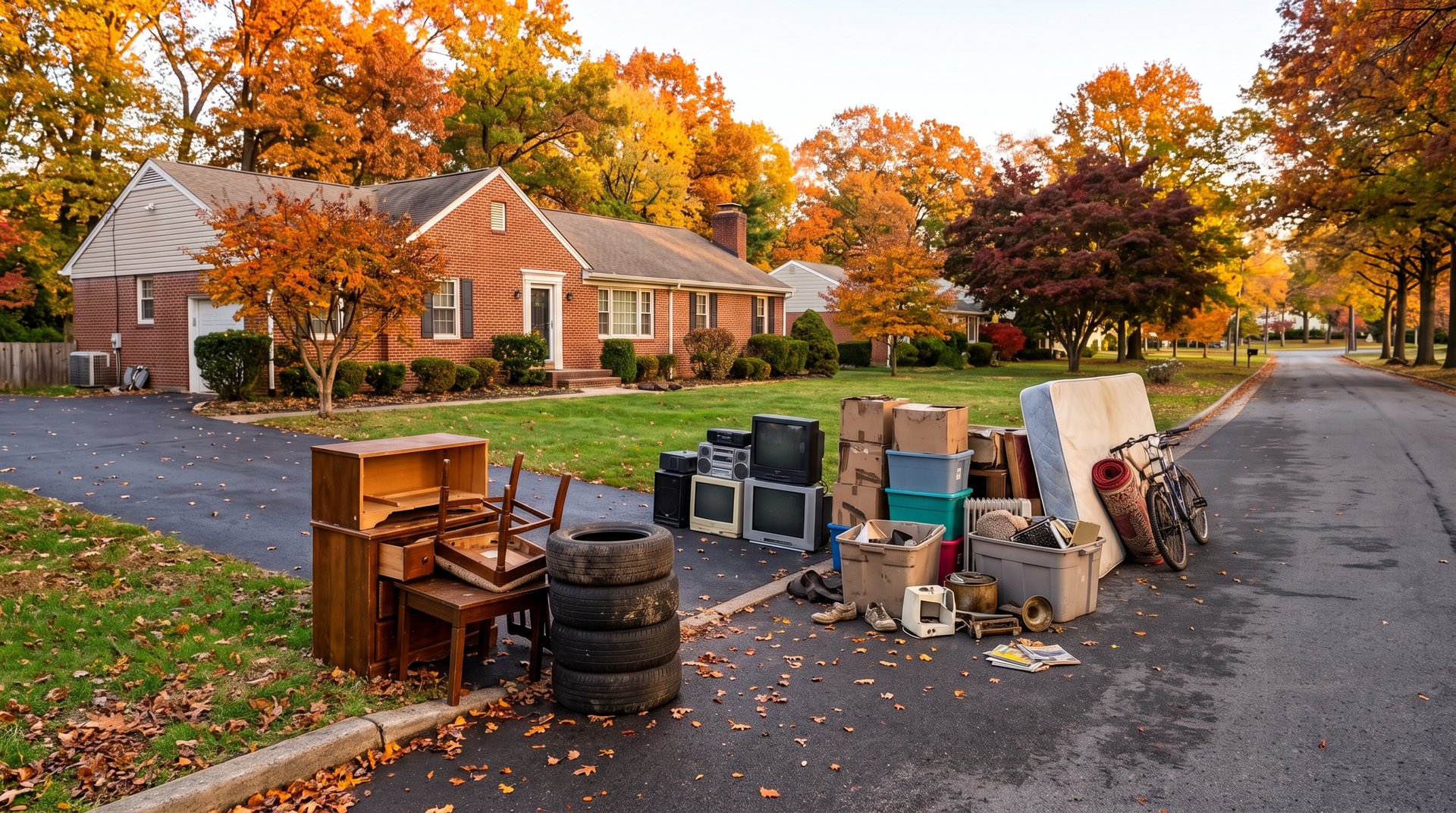 A Mac's Disposal truck loaded with junk hauled from a property near Montrose